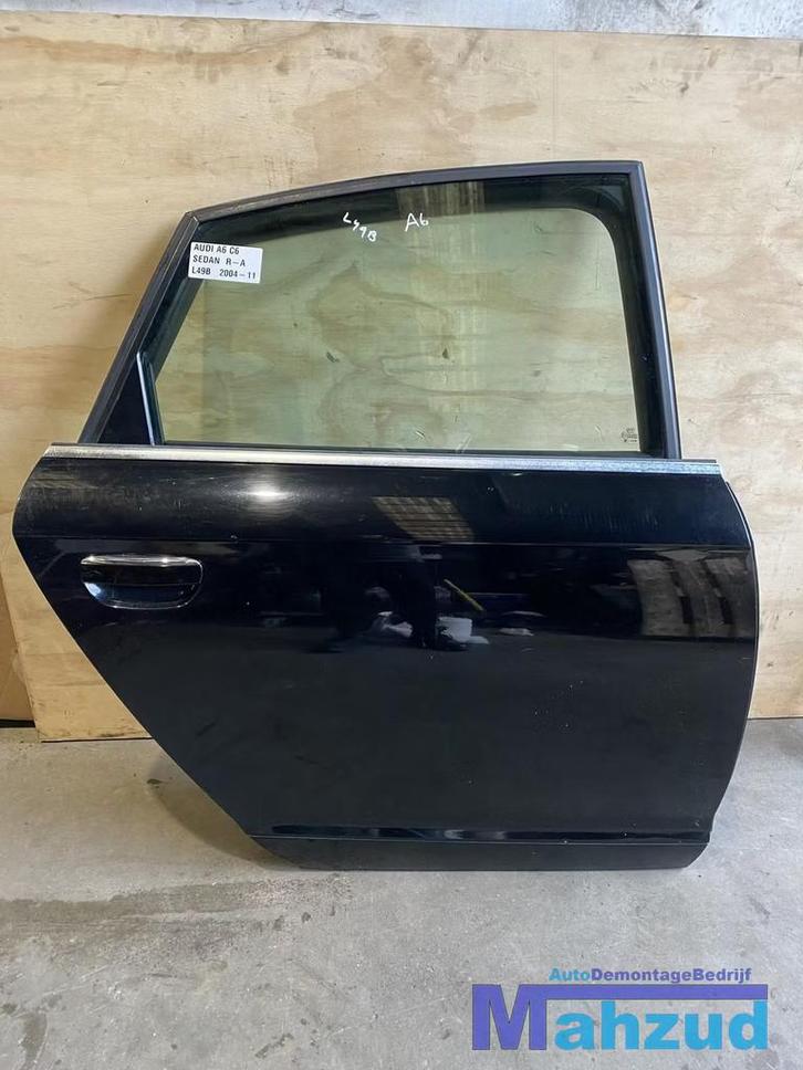 AUDI A6 C6 SEDAN zwart L49B Rechts achter deur portier 2004-, Auto-onderdelen, Carrosserie, Deur, Audi, Achter, Rechts, Gebruikt