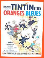 🍊 Kuifje ✅ Tintin et les oranges bleues 🍊 Hergé 60 x 80 cm, Ophalen of Verzenden, Kuifje, Zo goed als nieuw, Plaatje, Poster of Sticker