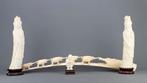 3 Antieke Ivoren kunstwerken- Met CITES certificaat, Antiek en Kunst, Ophalen