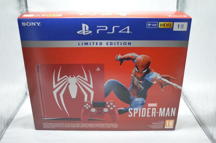 PS4 spiderman, rode versie, rode controller, mooie staat, Games en Spelcomputers, Spelcomputers | Sony PlayStation 4, Gebruikt