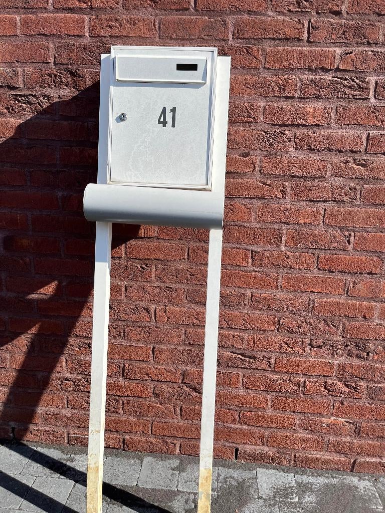 brievenbus, Ophalen, Gebruikt, Aluminium, Staande brievenbus