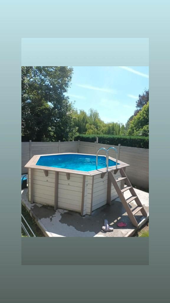 Piscine en bois, Jardin & Terrasse, Ensembles de jardin, Comme neuf, Sets de jardin, Bois, 4 places, Enlèvement