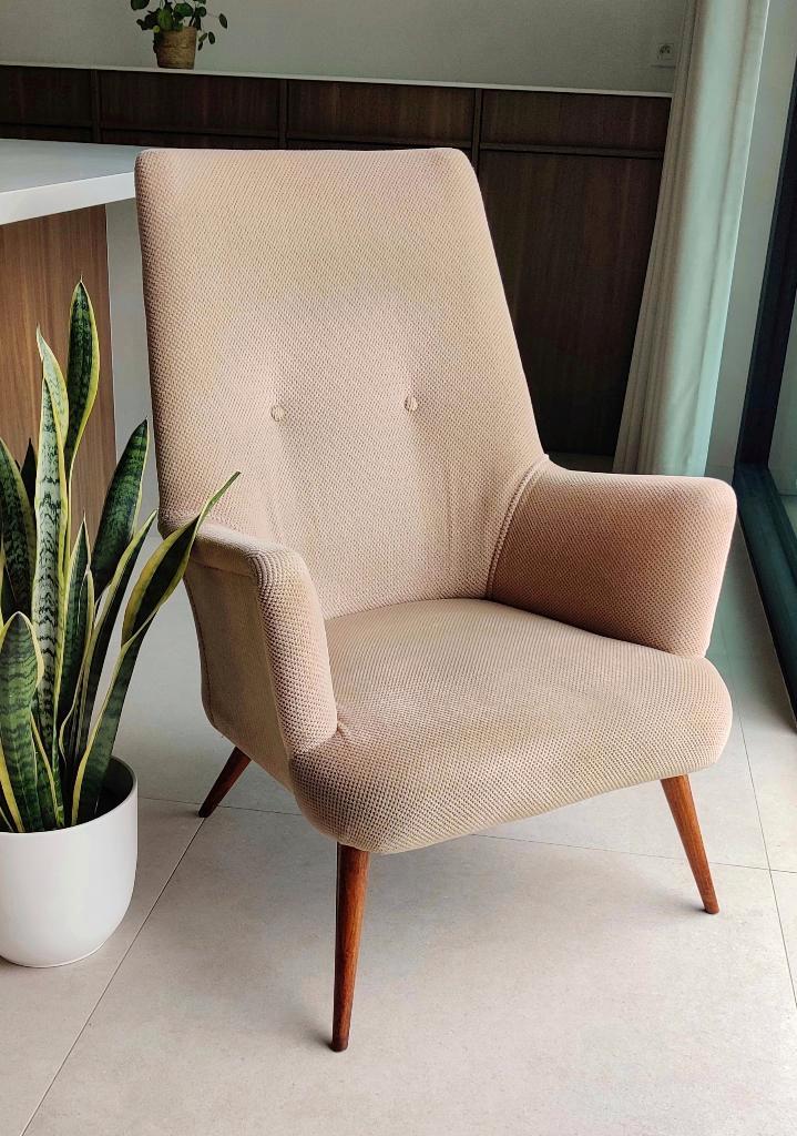 Prachtige authentieke midcentury leeszetel(s), Huis en Inrichting, Zetels | Zetels en Chaises Longues, Zo goed als nieuw, Hout