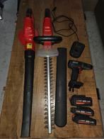 Lot d'outils, plus batterie et chargeur.