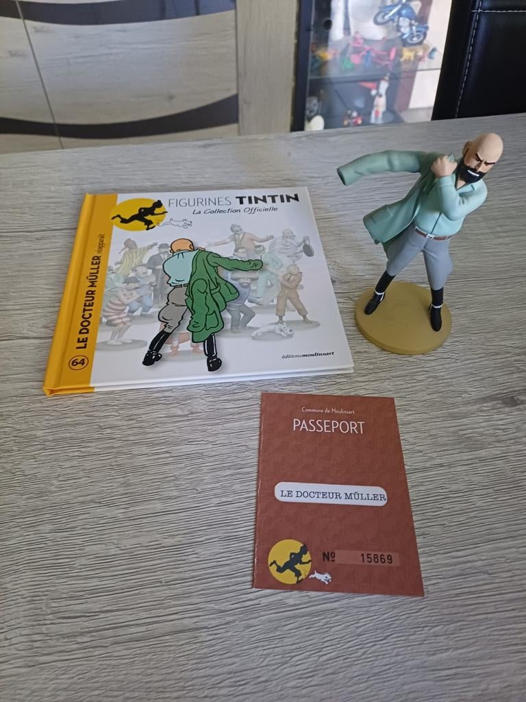 Figurine Docteur Muller Collection Officielle Moulinsart, Collections, Personnages de BD, Comme neuf, Statue ou Figurine, Tintin