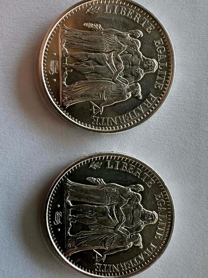 2 Pièces 10 Francs Hercule Argent – État TTB 1964-1973, Timbres & Monnaies, Monnaies | Europe | Monnaies non-euro, Argent, Enlèvement ou Envoi