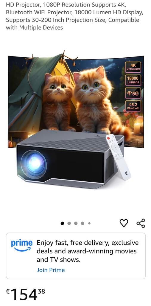 Beamer, Ophalen of Verzenden, Nieuw