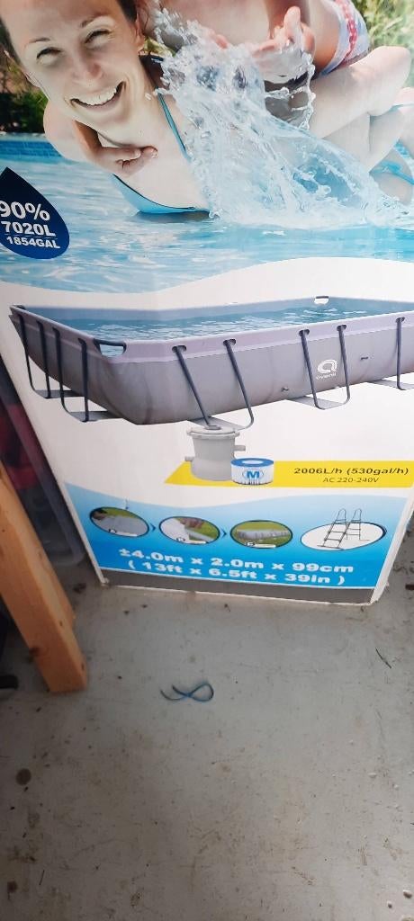 Zwembad, Jardin & Terrasse, Piscines, Comme neuf, Enlèvement, 80 à 120 cm, Rectangulaire