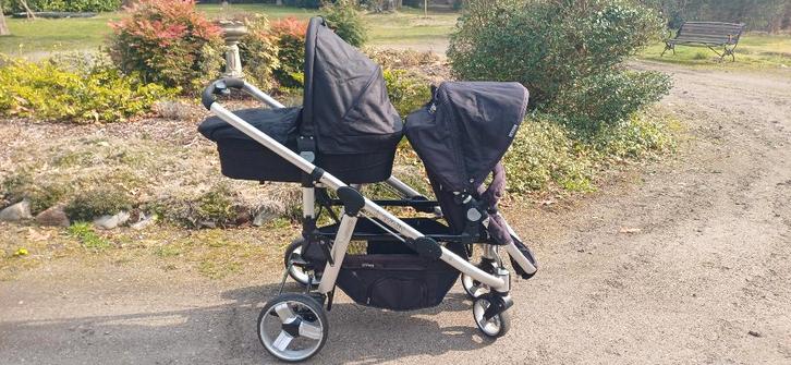 Buggy double, poussette, maxicosi, panier de transport, Enfants & Bébés, Poussettes & Combinaisons, Utilisé, Poussette, Autres marques