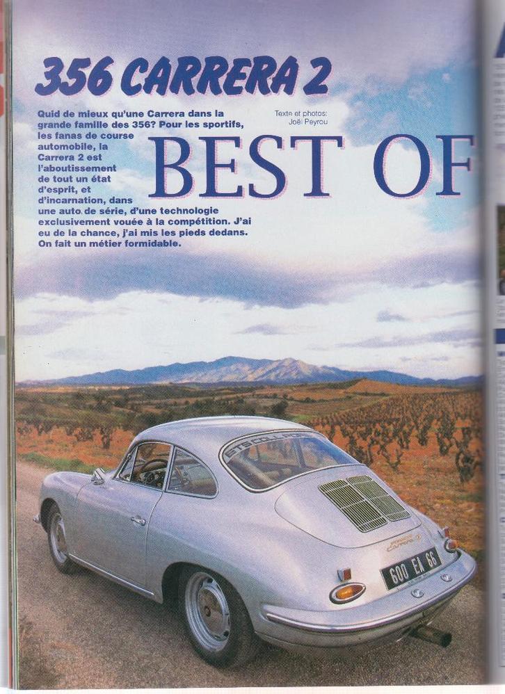 Porsche 356 Carrera 2 voiture de collection, Livres, Autos | Brochures & Magazines, Utilisé, Porsche, Envoi