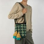 Wayuu Tasche handgehaakt uit Colombia., Verzenden, Nieuw, Groen, Schoudertasje