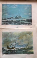 2 Posters Kamina A961 genummer en gesigneerd carlo Adam, Verzamelen, Scheepvaart, Ophalen of Verzenden, Gebruikt, Motorboot, Kaart, Foto of Prent