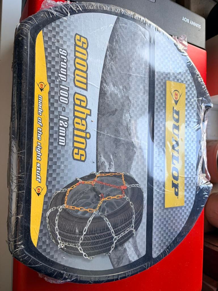 Nieuwe Dunlop Sneeuwkettingen – Groep 100 (12mm), Auto diversen, Sneeuwkettingen, Ophalen of Verzenden, Zo goed als nieuw