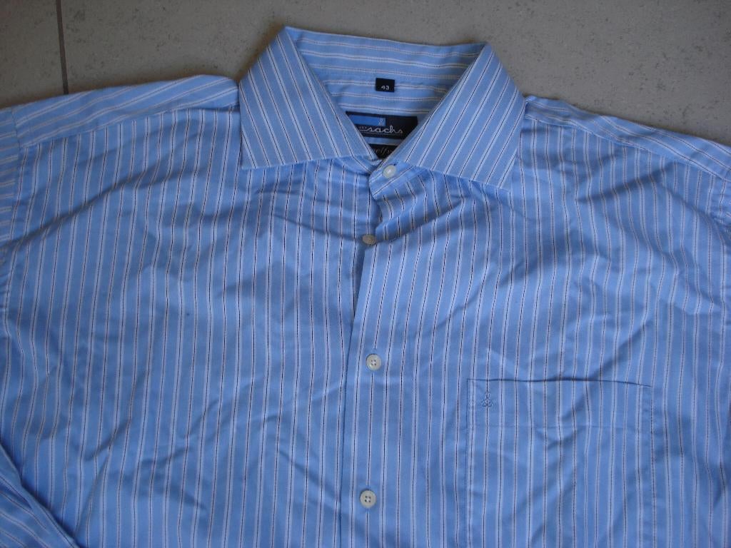 Aat Sachs blauw hemd, lange mouwen, heren. mt 43, Kleding | Heren, Overhemden, Gedragen, Blauw, Ophalen of Verzenden