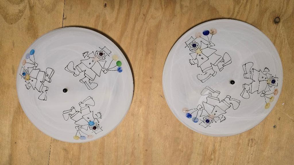 2 lichtarmaturen., Ophalen, Zo goed als nieuw, Glas