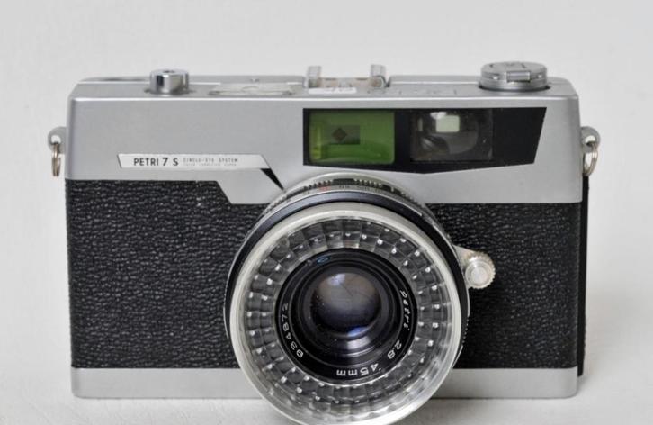 Petri 7 S: telemetrielens: 45 mm f/2.8 petrilens., Audio, Tv en Foto, Fotocamera's Analoog, Gebruikt, Compact, Ophalen of Verzenden