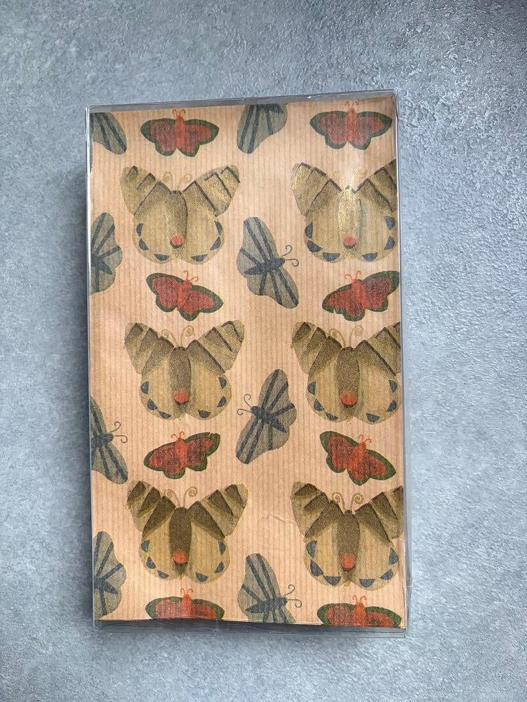 200 bruine papieren geschenkzakjes met vlinders NIEUW, Ophalen of Verzenden, Nieuw, Overige typen