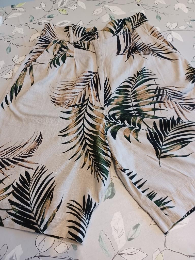 Palmenbermuda 36 Object, Kleding | Dames, Broeken en Pantalons, Kort, Verzenden, Object, Zo goed als nieuw