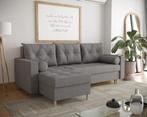 OP=OP Slaapbank met opbergruimte Mick Grijs | Hoekbank, Enlèvement ou Envoi, Neuf, Tissus