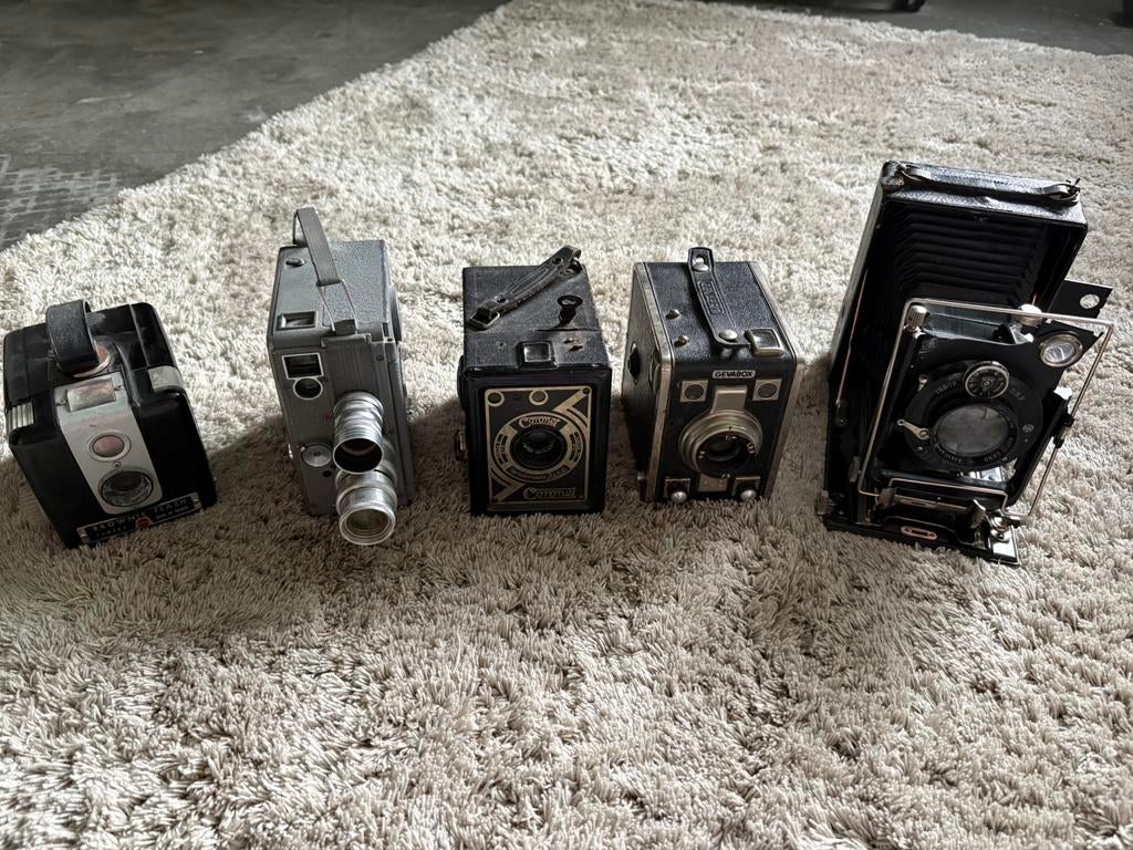 Vintage camera’s – verzameling oude fototoestellen, Ophalen, Zo goed als nieuw