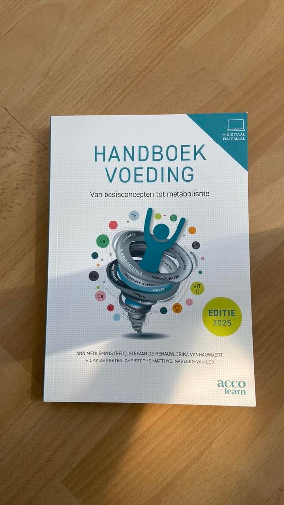 Handboek voeding Van basisconcepten tot metabolisme, Boeken, Ophalen, Nieuw, Overige niveaus, Overige vakken