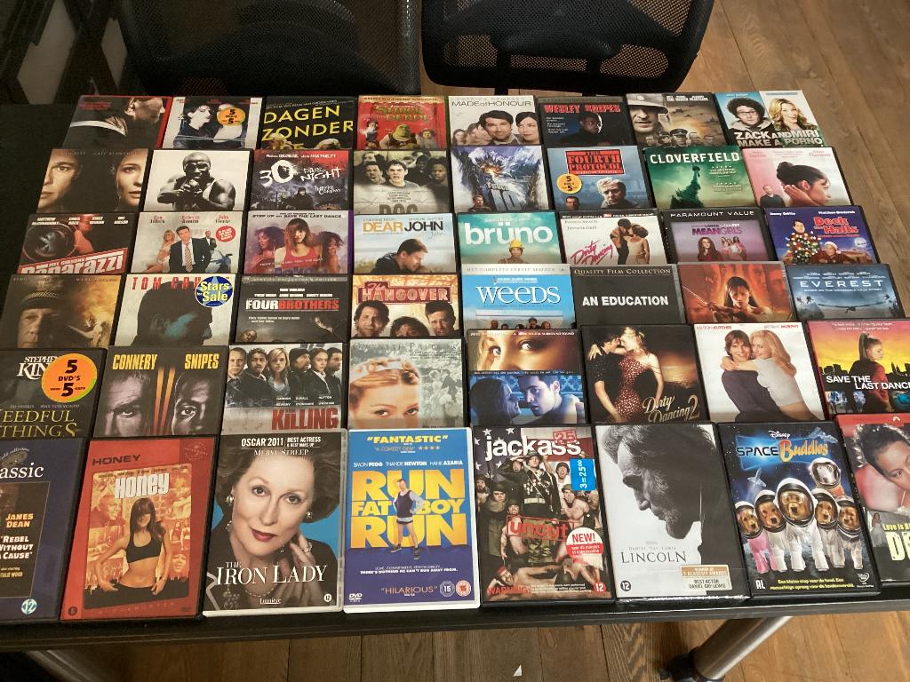 Lot van 48 DVD's, gemengd, Alle leeftijden, Ophalen, Zo goed als nieuw