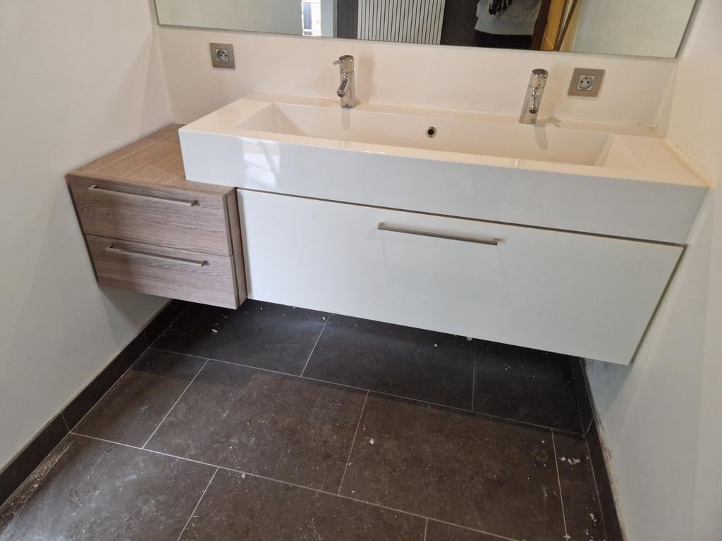 Badkamermeubel met lavabo, Ophalen, Gebruikt, 150 tot 200 cm, Wasbak of Wastafel