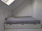 Nordli Bed & Matras 160x200, Huis en Inrichting, Ophalen, Wit, Tweepersoons, Zo goed als nieuw