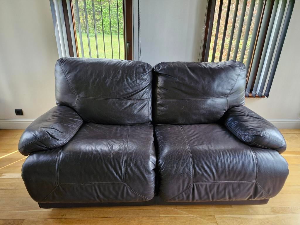 Kwaliteitsvolle Lederen 2-Zit Chateau d'Ax – Bruin Co, Huis en Inrichting, Zetels | Zetels, Ophalen