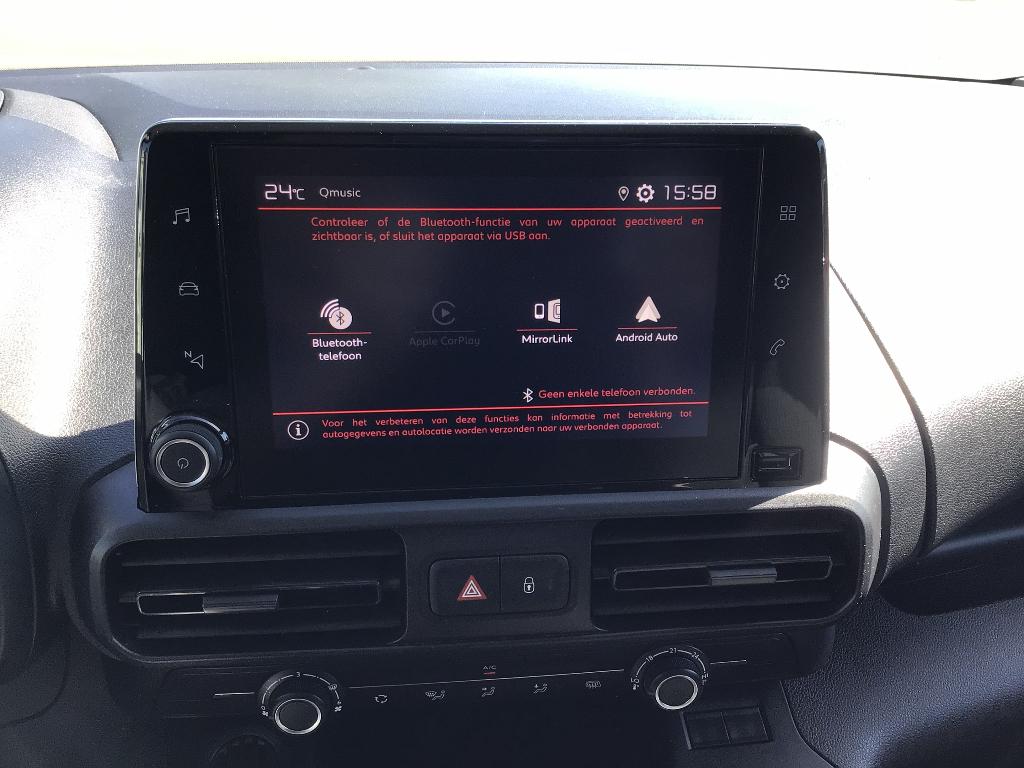 citroen berlingo 100pk 2023 45000km 3plaatsen 13450e ex, Auto's, Stof, 4 cilinders, Citroën, Wit