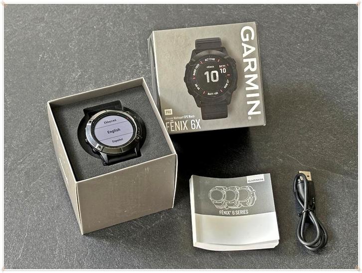 GARMIN – FENIX 6X PRO - 51mm, Handtassen en Accessoires, Horloges | Heren, Gebruikt, Polshorloge, Overige merken, Staal, Overige materialen