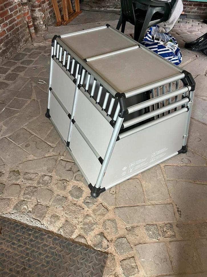 4pets dubbele autobench, Dieren en Toebehoren, Hondenbenches, Zo goed als nieuw, Ophalen