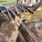 Eiken houten balken van liggers en steunen., Doe-het-zelf en Bouw, Hout en Planken, Ophalen, Gebruikt, Eiken, Balk