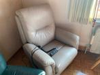 Lederen zetel elektrische relax, Huis en Inrichting, Ophalen, Zo goed als nieuw