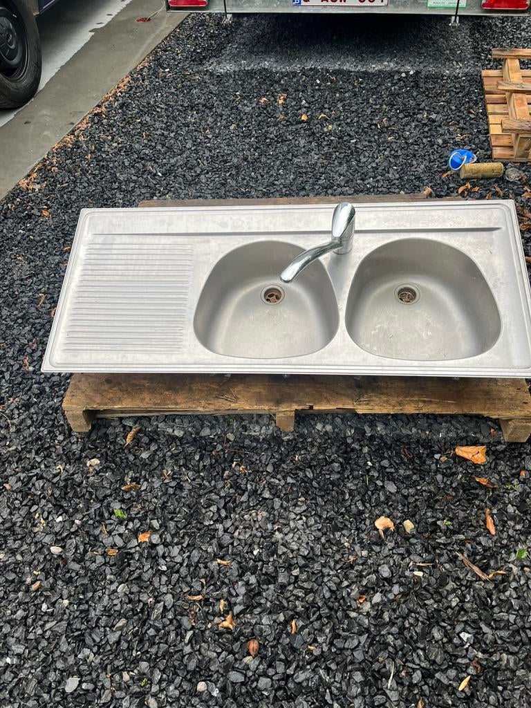 Inox wasbak, Huis en Inrichting, Keuken | Keukenelementen, Ophalen, Gebruikt