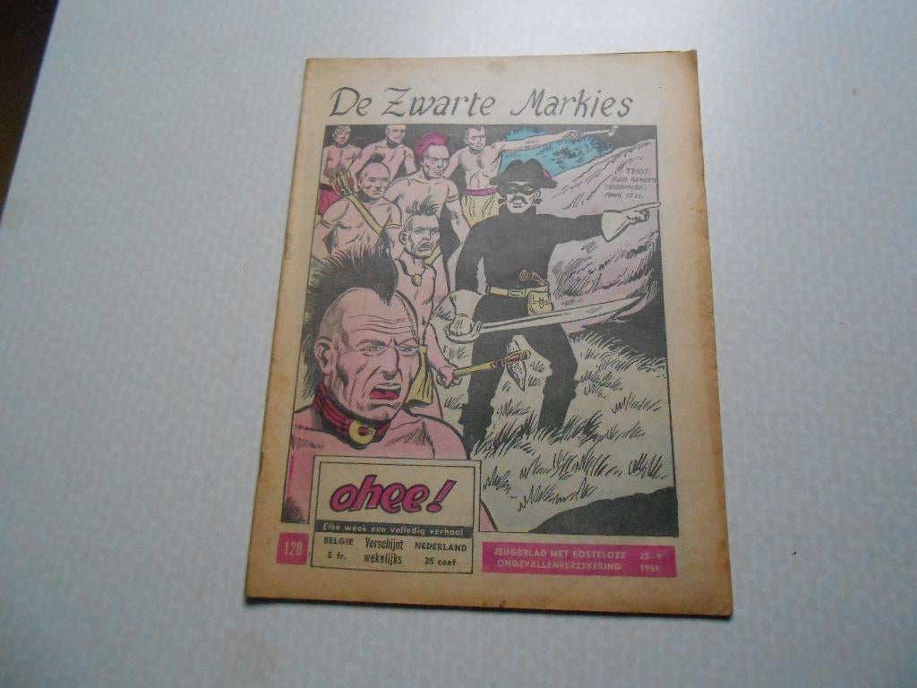 Ohee 128 De zwarte markies 1965., Eén stripboek, Ophalen of Verzenden, Gelezen