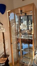 Étager bois et verre, Maison & Meubles, Armoires | Vitrines, Enlèvement, Comme neuf, Verre