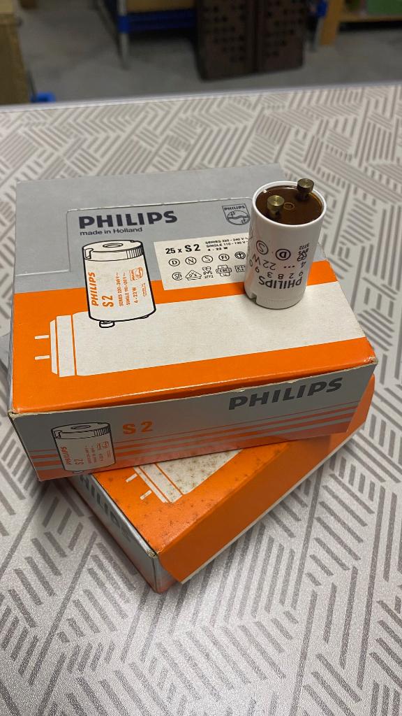 gereserveerd Philips starters voor TL lampen 50 stuks, Neuf, Autres culots, Enlèvement ou Envoi, Moins de 30 watts