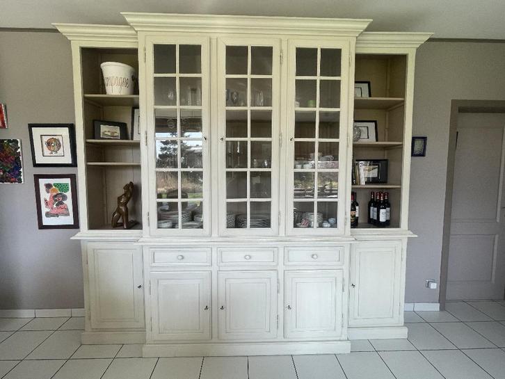 Keukenkast, Huis en Inrichting, Keuken | Keukenelementen, Gebruikt, 200 cm of meer, 200 cm of meer, 25 tot 50 cm, Crème, Ophalen