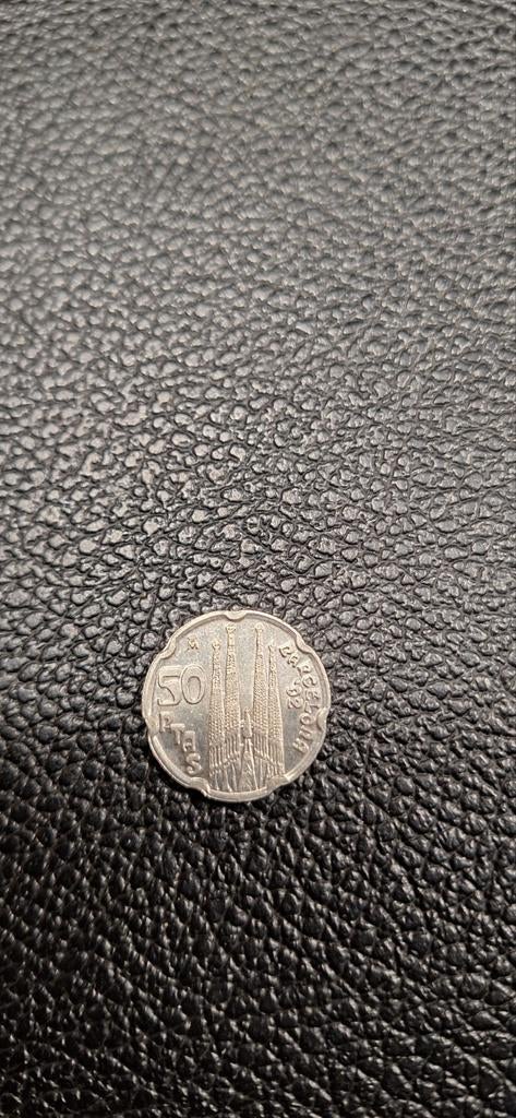 4#     Spanje 50 peseta 1992 Sagrada Familia, Ophalen of Verzenden