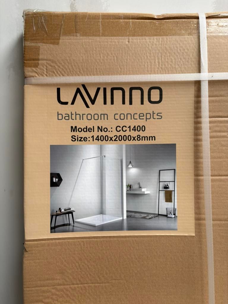 Glazen douchewand 140x200x8, Ophalen, Nieuw