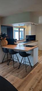 Prachtige hoek keuken + wand  met AEG toestellen  !, Ophalen, Gebruikt, Wit, Hoekkeuken