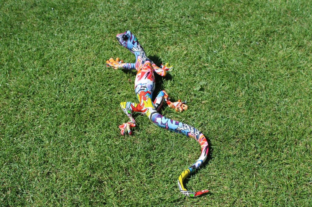 grand lézard murale multi couleurs, Jardin & Terrasse, Décoration murale de jardin, Neuf, Enlèvement ou Envoi