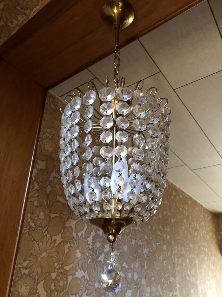 Lustre en cristal vintage, Enlèvement, Utilisé