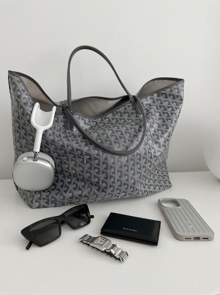 Sac Goyard gris/sac à bandoulière/cabas pour femme/shopper, Bijoux, Sacs & Beauté, Sacs | Sacs à bandoulière, Comme neuf, Gris