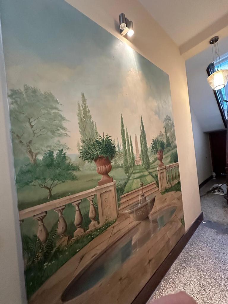 Lot de 2 grandes peintures sur toiles sur panneaux, Enlèvement