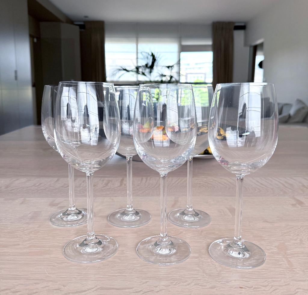 Verres à vin Leonardo, lot de 6 / 21 x 6,5 cm / Parfait état, Enlèvement ou Envoi, Comme neuf, Autres types