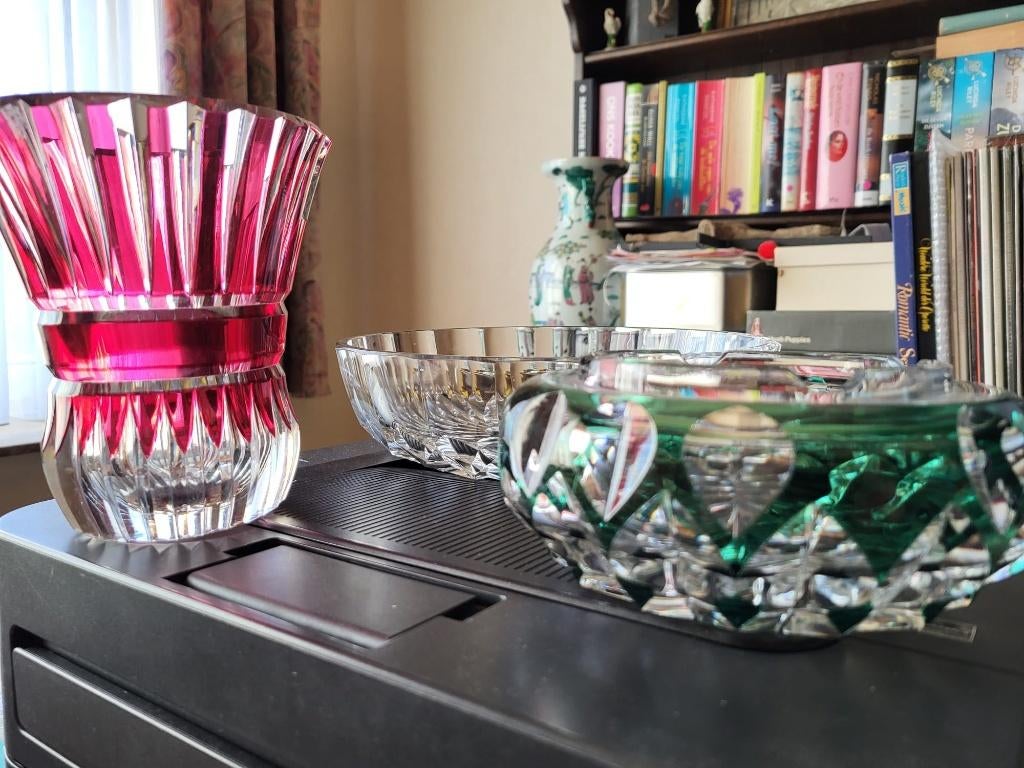 Val Saint Lambert vaas, kom, asbak, Antiek en Kunst, Ophalen