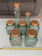 BOCAUX EN VERRE  7 PIECES, Uni, Comme neuf, Verre, Enlèvement