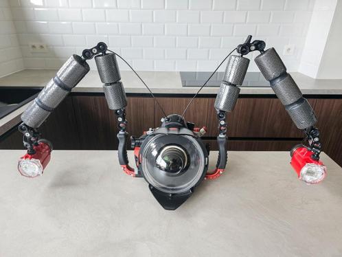 Hugyfot UW. Housing & Nikon D7200 & INON S- 2000 strobes, Audio, Tv en Foto, Fotografie | Onderwatercamera's, Zo goed als nieuw